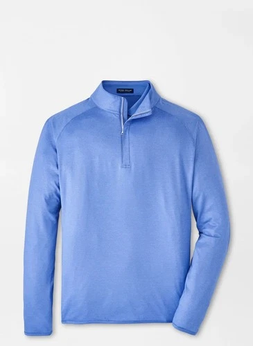Peter Millar Stealth Delancy Dot Men's MEDIUM Quarter-Zip Elixir Blue