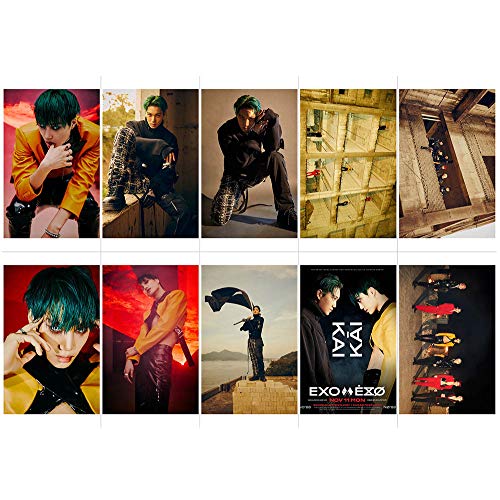 Heyu-Lotus Kpop EXO Album OBSESSION Photo Card PhotoBook Poster LOMO Cards Gift Sticker for Fans(H04)