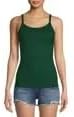 No Boundaries Juniors Ribbed Cami (US, Alpha, X-Small, Regular, Regular, Green Golf)