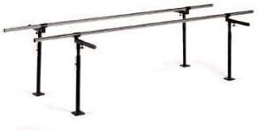 Floor Mounted Height and Width Adjustable Parallel Bars, 12ft Parallel bar: 12" L x 15-28" W x 29-42" H, Weight Capacity: 400 lbs