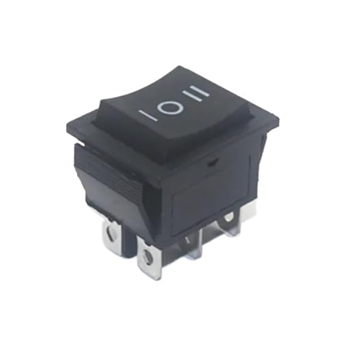 KCD4 Rocker Switch Power Switch 3 Position 6 Pins Electrical Equipment with Light Switch 16A 250VAC 20A 125VAC 1PCSBlack