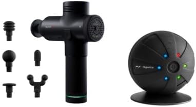 Hypervolt Plus Bluetooth Handheld Percussion Massage Gun and Hypersphere Go - Vibrating Massage Ball for Muscle Recovery, Myofascial Release and Soreness Relief