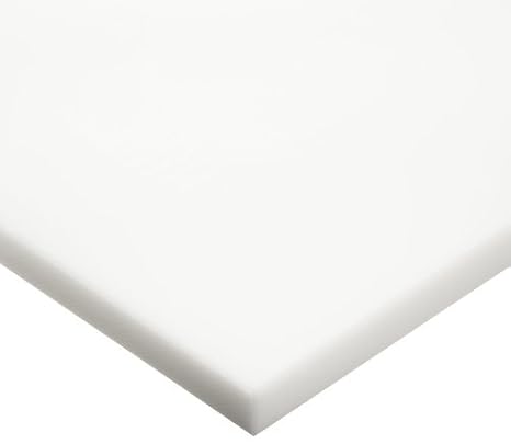 HDPE (High Density Polyethylene) Sheet Opaque White 1/4" Thickness, 24" Width, 48" Length...