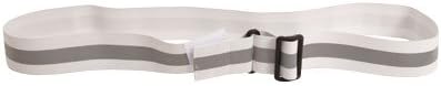 Reflective Elastic Belt w/Hook & Loop Closure-White