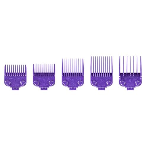 Andis 560997 OG Master Dual Magnet Attachment Clipper Guard Set, 5-Pack, Purple