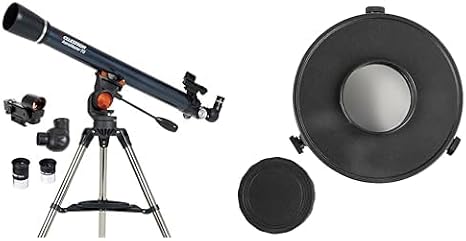 Celestron Eclipse-Ready Telescope Kit AstroMaster 70AZ Telescope Includes ISO-Compliant EclipSmart Solar Telescope Filter Observe Solar Eclipses and Sunspots During Day, Space at Night