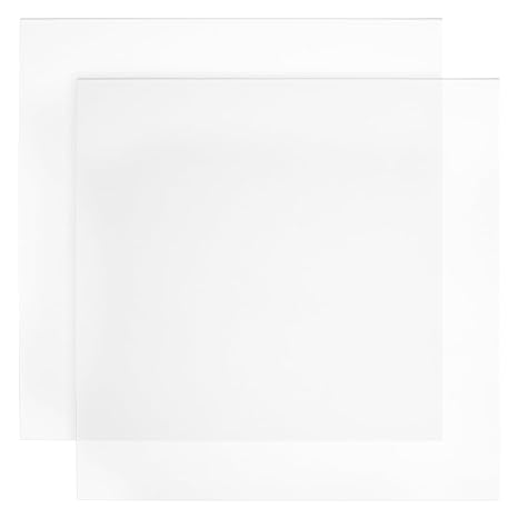BENECREAT 2 Pcs Moldable Thermoplastic Sheet, 12x11 Inch Clear PVC Plastic Sheets with a Textured Plastic Front for Decor, Handcrafts, Cosplay Costume Creation, DIY Projects, 1.5mm Thick
