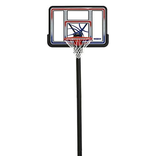 Lifetime 1008 Adjustable In-Ground Basketball Hoop, 44-Inch Backboard, RedWhiteBlue