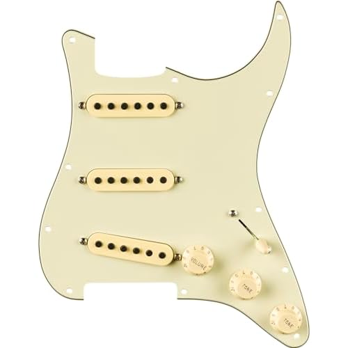 Fender Pre-Wired Stratocaster Pickguard, Eric Johnson Signature, 11-Hole, Mint Green