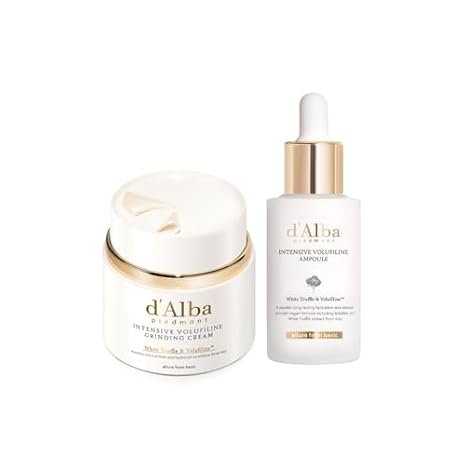 d'alba Piedmont Volufiline Skincare Set, Intensive Skin Elasticity Skincare (Volufiline Grinding Cream + Volufiline Ampoule (1.01 fl oz.))