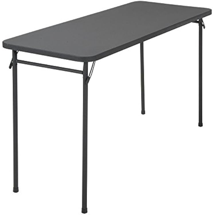 COSCO Products 20 x 48 Resin Top Folding Table, Black