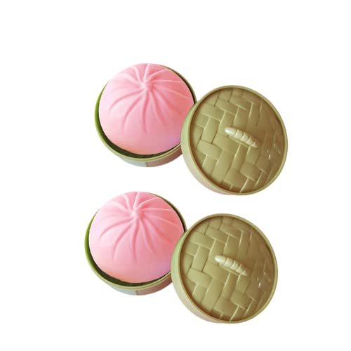 Dumpling Squishy Dumpling Stress Ball Relief Squeezing Bun Toys for Halloween Project, Tricking People, Kid Playing Autism,Birthday,Party 2 Pack Green
