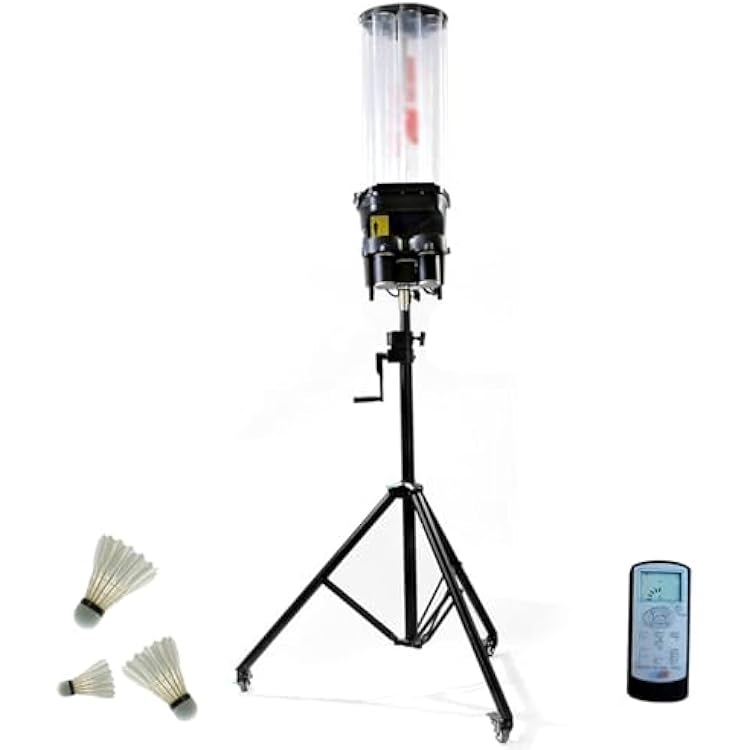 Intelligent Badminton Serving Machine, Automatic Badminton Training Machine, Remote Control, 1.5-8 sBall, Rechargable Badminton Serve Equipment, Professional Badminton Trainer, Manual Lift