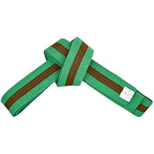 MACS Martial Arts 1.75" Wide Karate/Taekwondo Double Wrap Belts with Color Stripe