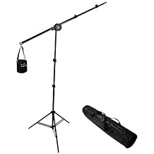 LimoStudio Photo Video Studio Overhead Hair Boom Light Stand, 86" Tall and 74.5" Extended, AGG809