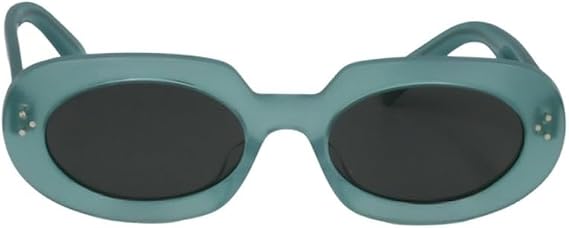 Designer Women's Oval Sunglasses with Green Lenses by Celine