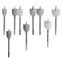 1 Count 50mm Hex Spade Drill Bit, High Carbon Steel, 2 Flutes, Wood