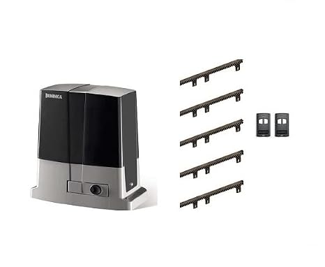 BENINCA Slide GATE Opener/Operator BULL424R KIT (1 BULL424R, 2 Long-Range Remote Controls to.GO 2 A & 5 RI.M4P Nylon/Steel CORE Racks 40 Each)