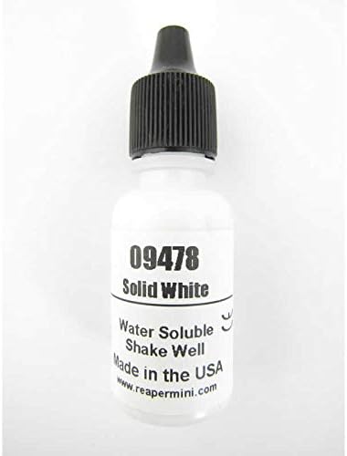 Solid White Acrylic Reaper Master Series Hobby Paint .5oz Dropper Bottle Reaper Miniatures