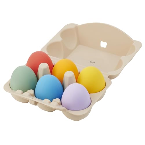tickit SiliSoft Sensory Eggs | 6 Eggs with A Soft Silicone Carton for Sensory Play and Early Learning