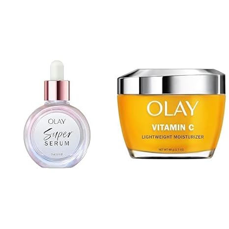 Olay Super Serum (1.0 oz) + Olay Vitamin C Lightweight Face Moisturizer (1.7 oz)