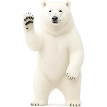 Polar Bear1 4FT Life Size Cardboard Cutout, Fun Animal Standup, Perfect for Events, Party Decor, Birthday and Photos, 1 PC