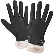 ELT Equestrian Winter Riding Gloves - Black, Large