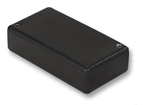 Hammond 1551GBK ABS Plastic Enclosure, 1.97" L x 1.38" W x 0.79" D, Black (Pack of 2)