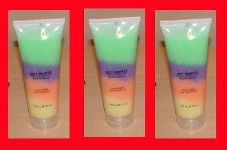3x Swisa Beauty Dead Sea Salt Souffle Pure Vitamins Rain Bow