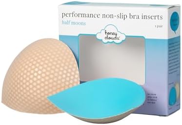 Honey Cloudz Non-Slip Bra Inserts for Shaping Coverage and Balance in Sports - Half Moon