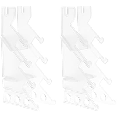 2pcs Finger Skateboard Display Rack: Transparent Plastic Storage Stand for Mini Longboard Fingerboard - Skateboard Organizer Finger Skate Holder