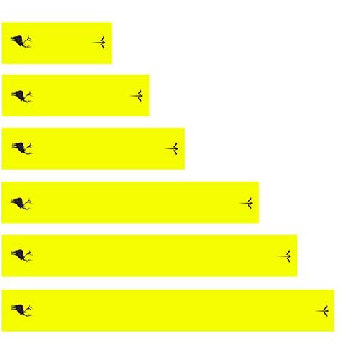 White Water Archery Solid Yellow Fluorescent Neon Elk Silhouette Arrow Wraps Choose Length Width