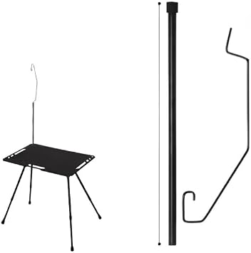 Lightweight Lifting Aluminum Alloy Outdoor Tactical Table Camping Multi-Function Ultra-Light Portable (Tactical Table + Rack - Black)