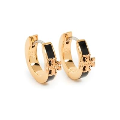 Tory Burch Women's Icon Enamel Huggie Earrings