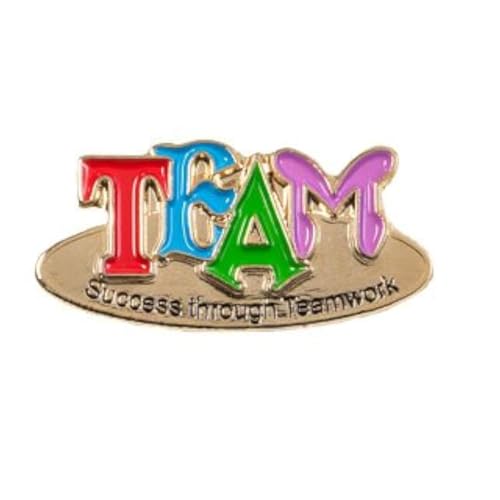 Trainers Warehouse Team Spirit Lapel Pins 10 Success Through Teamwork Enamel Pins for Recognition, Rewards, and Motivation