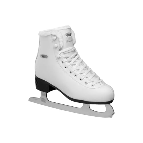 Roces Womens Paradise Eco Fur Durable Comfortable Lace-Up Figure Ice Skates with Stainless Steel Blade, Reinforced Upper & Synthetic Lining