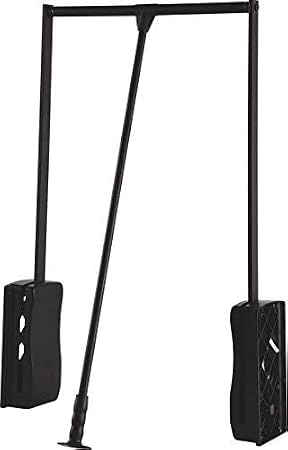 Pull Down Closet Rod, Heavy duty 33 lbs Load Capacity (Black)