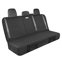 Upgraded 900D Heavy Duty Dog Back Bench Seat Cover, Car Seat Protector, Fits Full Size Trucks, 3 Seatbelts & Armrest Compatible, Waterproof Nonslip Pet Backseat Cover for Dogs & Kids