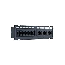 12 Port Cat5/5e Unshielded Wallmount Rackmount Patch Panel, Backwards Compatible with CAT 3/4/5 Cabling (12 Port)