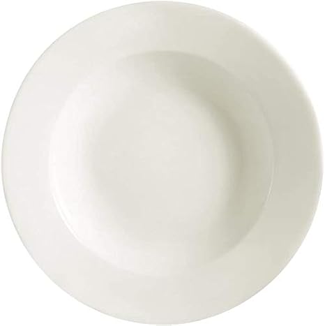Restaurant Value, Stoneware Wide Rim with Rolled Edge, Bright White 3.5oz Fruit Bowl, Case of 36