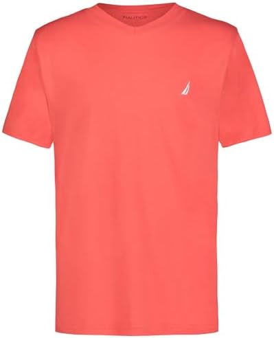 Nautica Boys Short Sleeve Solid V-Neck T-Shirt, Soft, Comfortable, Relaxed Fit