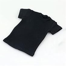 1/6 Scale Custom T-Shirt Top Model for 12" Male and Female Action Figure Body (Black)