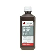 Dealmed Hydrogen Peroxide 3% USP | Made in USA | First Aid Antiseptic | 16 fl. oz. (12 Count)