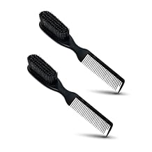 TRU BARBER PRO Fading Brush 2PCS Bundle, Barber Fade Brush, Cleaning Brush for clippers,Beard Brush,Stylist Comb Hair Styling Tool