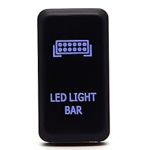 LED Light Bar Switch for 4Runner 4th Gen Blue Push Button 38mm