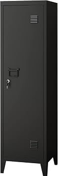 MIOCASA Metal Cabinet Home Office Storage Cabinets with Doors and Shelves Lockable File Cabinet Organizer Coat Lockers for Kids