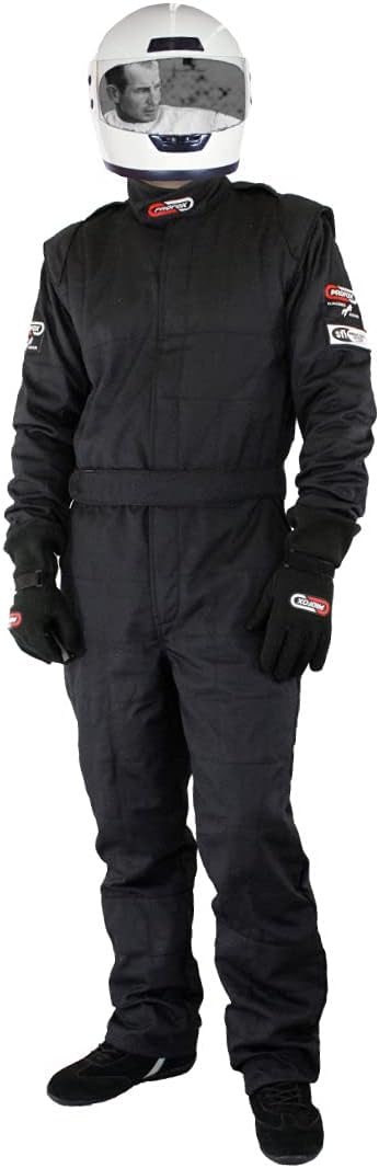 PROFOX-501 One-Piece Auto Racing Fire Suit SFI 3.2A/5 (Black, XSM)
