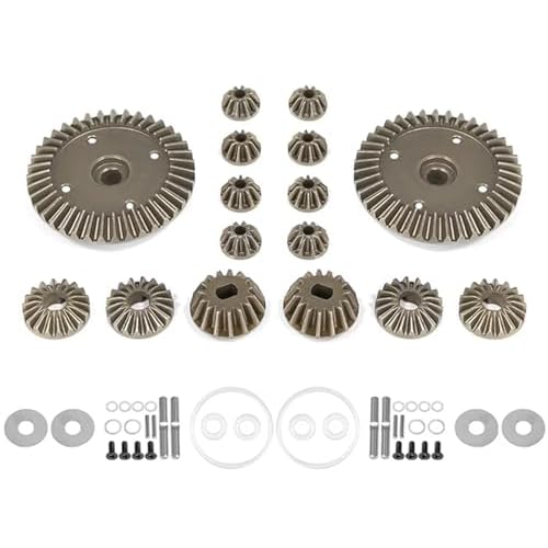 Metal Front Rear RC Differential Gear Kit 22049 39T for Tamiya XV02 TT02 MB01 BT01 XM01 110 RC Car Upgrade Part Accessories