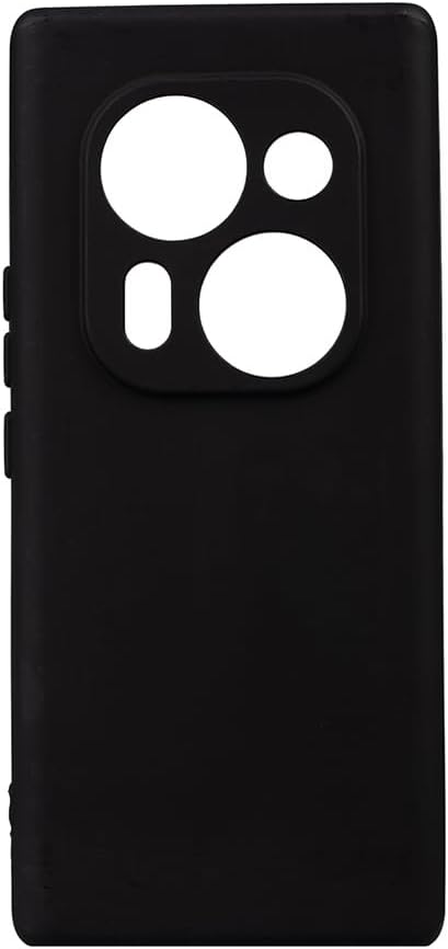 Aksesuarcim Tecno Phantom X2 Pro ile Uyumlu Silikon Kılıf Mat Pastel Renkli Parmak İzi Bırakmayan Yumuşak Kapak Biy Siyah