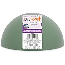 FloraCraft Floral Desert DryFoM Half Ball 3.8 Inch x 7.8 Inch Green